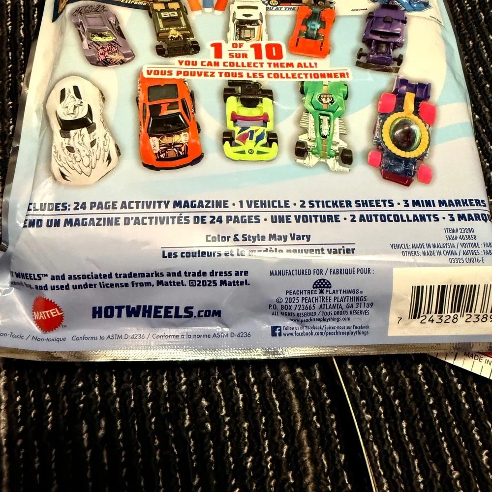 Hot Wheels Toy & Activity Set Kids OS Multi NEW Mystery Car Stickers Markers